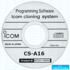 Software Programación Icom CS-A16