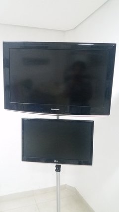 Pedestal Suporte de chão para 2 Monitores de TV e computador Led Lcd até 28''-36'' polegadas - comprar online
