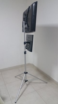 Pedestal Suporte de chão para 2 Monitores de TV e computador Led Lcd até 28''-36'' polegadas - loja online