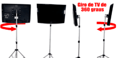 Pedestal de chão para TV LED LCD Tela Plana até 28''-36'' polegadas com rodízio - comprar online