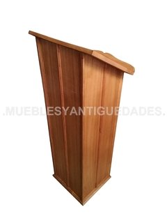 Atril pedestal podio púlpito ambón atrio en madera maciza de paraíso (AT101A) - Muebles y Antiguedades - Argentina