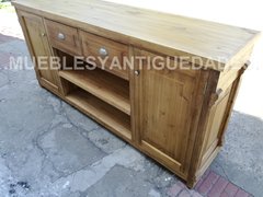 Barra mostrador estilo colonial realizada en madera maciza (BA113A) - tienda online