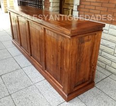 Barra mostrador estilo almacén de ramos generales realizada en madera maciza (BA114A) - Muebles y Antiguedades - Argentina