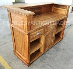 Barra mostrador en pinotea con tapa e interiores en otras maderas (BA115A) - Muebles y Antiguedades - Argentina