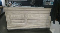Barra mostrador pulpería L madera reciclada puerta (BA203M) - comprar online