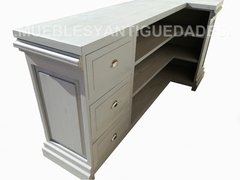 Barra mostrador en L en maderas recicladas (BA205M) - Muebles y Antiguedades - Argentina