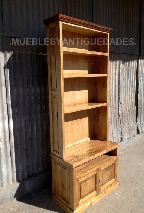 Biblioteca modular mueble de arrime estilo inglés con alzada (BI101A)