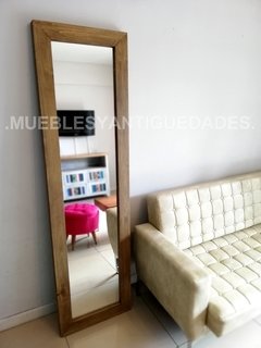 Espejo de pie con marco en madera maciza reciclada 1,80 x 0,50 mts (EM102M) - Muebles y Antiguedades - Argentina