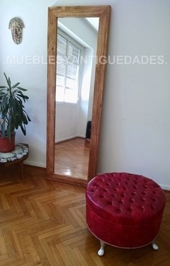 Espejo de pie con marco en madera maciza reciclada lustre al natural 1,90 x 0,60 mts (EM103M) - Muebles y Antiguedades - Argentina