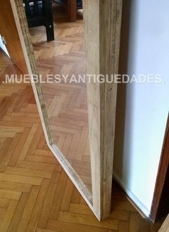 Espejo de pie con marco en madera maciza reciclada pátina gris 1,90 x 0,60 mts (EM105M) - Muebles y Antiguedades - Argentina