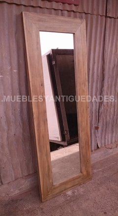 Espejo de pie con marco en madera maciza reciclada 1,90 x 0,70 mts (EM106M) - Muebles y Antiguedades - Argentina