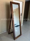 Espejo de pie con soporte y marco en madera maciza 1,90 x 0,60 mts (EM108M)