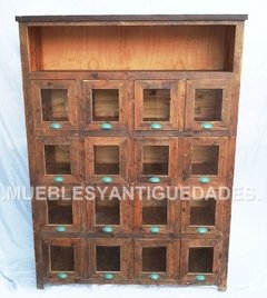 Fideera antigua 16 cajones 1 estante madera maciza (FI105A) en internet