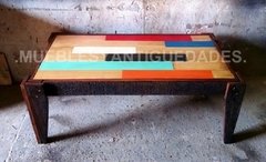Mesa ratona de lapacho rústico tapa madera maciza (MR108M) - comprar online