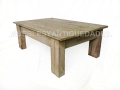 Mesa ratona en pinotea reciclada aspecto añejo pátina gris (MR109M) - Muebles y Antiguedades - Argentina