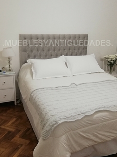 Respaldo de cama de 2 plazas capitoné tapizado en pana (RE101M) - comprar online