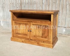 Mueble de TV con 2 puertas en madera maciza (TV102A)