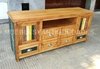 Mueble de diseño para TV audio video realizado en madera maciza reciclada (TV103M)
