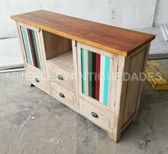Mueble para TV de diseño realizado en madera maciza (TV105M) - Muebles y Antiguedades - Argentina