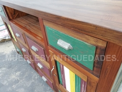 Imagen de Mueble para TV de diseño realizado en madera maciza reciclada (TV107M)