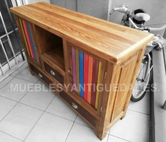 Mueble para TV / audio de diseño realizado en madera maciza con tapa de pinotea (TV109M) - tienda online
