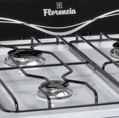 Imagen de Cocina Florencia Recta 5516F a gas 4 hornallas blanca puerta con visor
