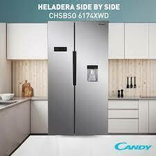 HELADERA CANDY SIDE BY SIDE Chsbso6174xwd 529 Lts NO FROST DISPENSER COLOR INOX en internet