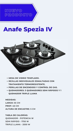 ANAFE TST SPEZIA 4 HORNALLAS - cod 22-4 - comprar online