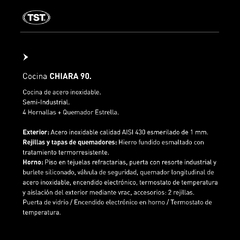 COCINA TST CHIARA 90 CM - 453-90N - tienda online