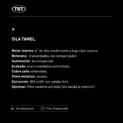 TST Campana Extractora Para Isla Modelo Tamel 90 - cod 275-90 - cocinasonline
