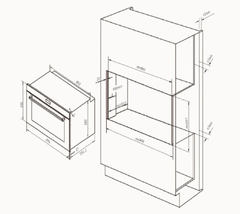 Combo Vondom Electrico Horno Tnc90hebs Microondas Hm60mibs - tienda online