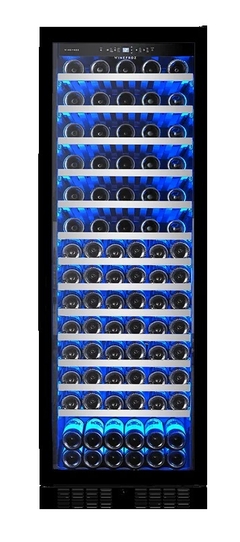 Cava de Vinos Winefroz Wi-Fi 138 Botellas - Simple Temperatura - WMN165SBLACKINOX