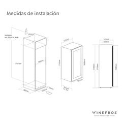 CAVA PANELABLE WINEFROZ BUILT IN EDITION PARA 71 BOTELLAS TRIPLE TEMPERATURA MN90BI - tienda online