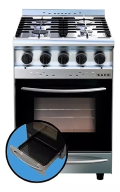 Cocina Industrial Morelli Saho 550 Con Parrilla Horno Visor Color Plateado - 180100 - comprar online