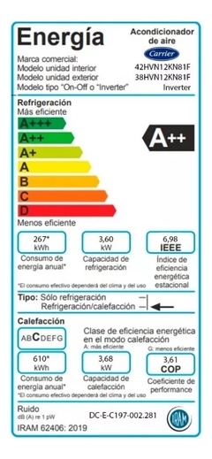 Aire Acondicionado Inverter Carrier Xpower Split 2356 Fg R32 en internet