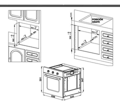 Horno Eléctrico De Empotrar Florencia Digital 7887E - cocinasonline