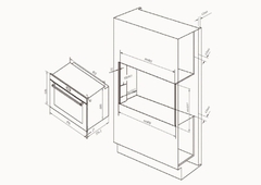 Imagen de Horno eléctrico empotrable Vondom Pirolítico con Air Fry 90 cm Ultra Capacidad 133L TNC90MIBS