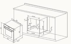 Imagen de Horno Eléctrico Empotrable Vondom Con Cocción Vapor Profesional y Air Fry 60 cm 81L TNC60HEBS