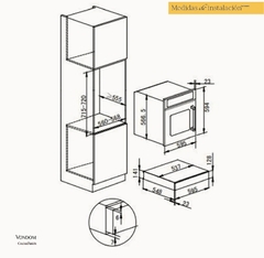 Cajón Calentador de Platos Vondom Empotrable 60 cm WD144BS - tienda online