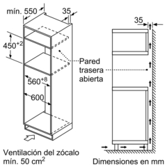 Horno con Microondas integrables con aire caliente, 60 x 45 cm, Acero inoxidable CMA585GS0 - cocinasonline