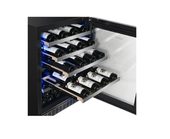 Imagen de Cava Winefroz Wi-Fi luxury, 46 Botellas - Acero Inoxidable Negro, Doble Temperatura WMN38DBLACKINOX