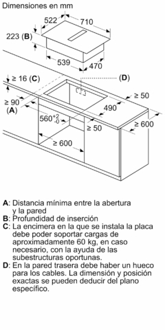 Anafe de inducción Bosh con extractor integrado 70 cm - PVQ731F25E - tienda online