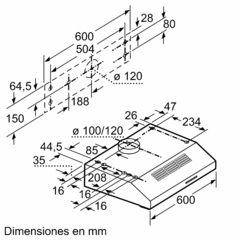 Imagen de Campana Bosch DUL63CC55 - Extractora Integrable Compacta