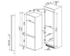 Freezer Panelable Smeg 1 Puerta V170nf 208 Lts - comprar online