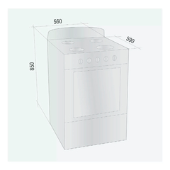 Cocina Hotpoint Blanca Multigas 56cm Autolimpiante Encendido - HP35412 - comprar online