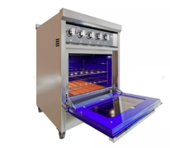 Cocina Morelli 600 Zafira Evo 60cm Acero Con Interior Azul 18034 - comprar online