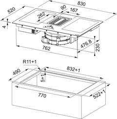 Anafe de induccion Franke con extractor incorporado MARIS 2TOGETHER FMA 839 HI black-glass - 3595-364 en internet