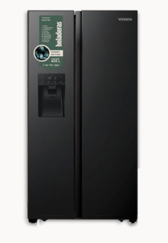 Heladera Vondom SBS605BLACKINOX INVERTER con Freezer NO FROST - Acero Inoxidable Negro 605 L - comprar online