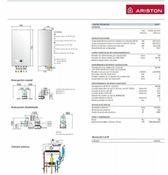 Caldera Ariston Hs-x 24 Dual + Kit Ventilación Incluido - 3301435 - cocinasonline