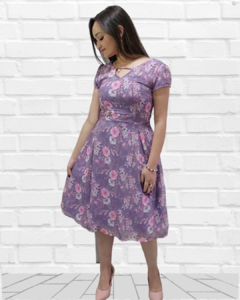Vestido Doralice Floral Lilac - comprar online